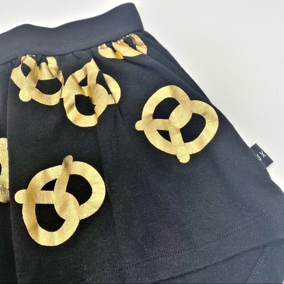 Huxbaby Black and Gold Pretzel Skirt - Picture 6 of 6